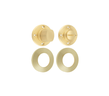 Burlington BUR81 Bathroom Turn & Release On Chamfered Rose - Satin Brass