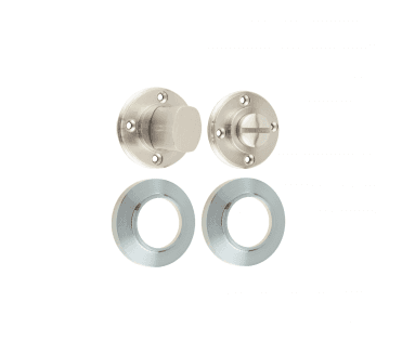 Burlington BUR81 Bathroom Turn & Release On Chamfered Rose - Satin Nickel