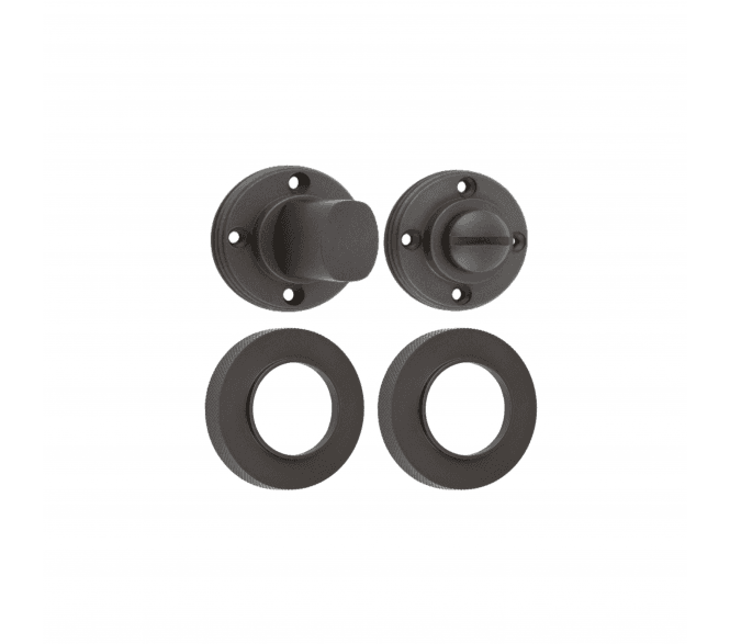 Burlington BUR81 Bathroom Turn & Release On Knurled Rose - Dark Bronze