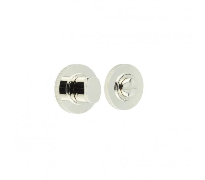 Burlington BUR81 Bathroom Turn & Release On Knurled Rose - Polished Nickel