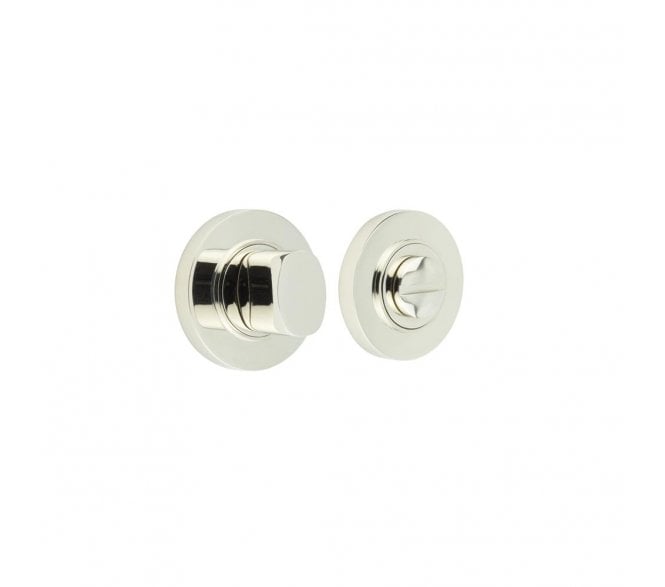Burlington BUR81 Bathroom Turn & Release On Plain Rose - Polished Nickel