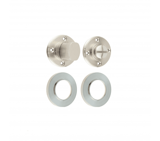 Burlington BUR81 Bathroom Turn & Release On Plain Rose - Satin Nickel