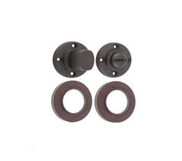 Burlington BUR81 Bathroom Turn & Release On Reeded Rose - Dark Bronze