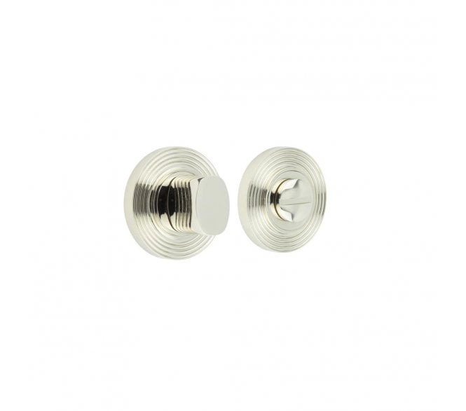 Burlington BUR81 Bathroom Turn & Release On Reeded Rose - Polished Nickel
