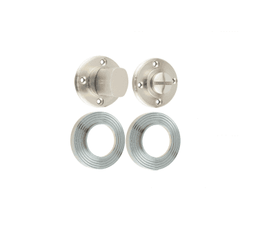 Burlington BUR81 Bathroom Turn & Release On Reeded Rose - Satin Nickel