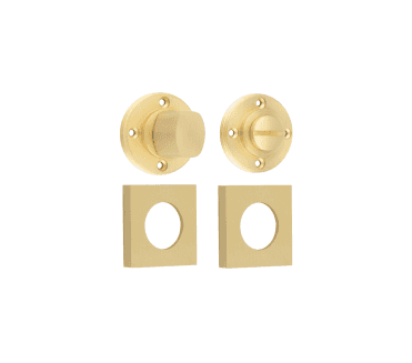 Burlington BUR81 Bathroom Turn & Release On Square Plain Rose - Satin Brass