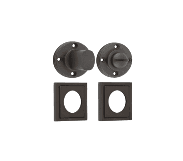 Burlington BUR81 Bathroom Turn & Release On Square Stepped Rose - Dark Bronze.