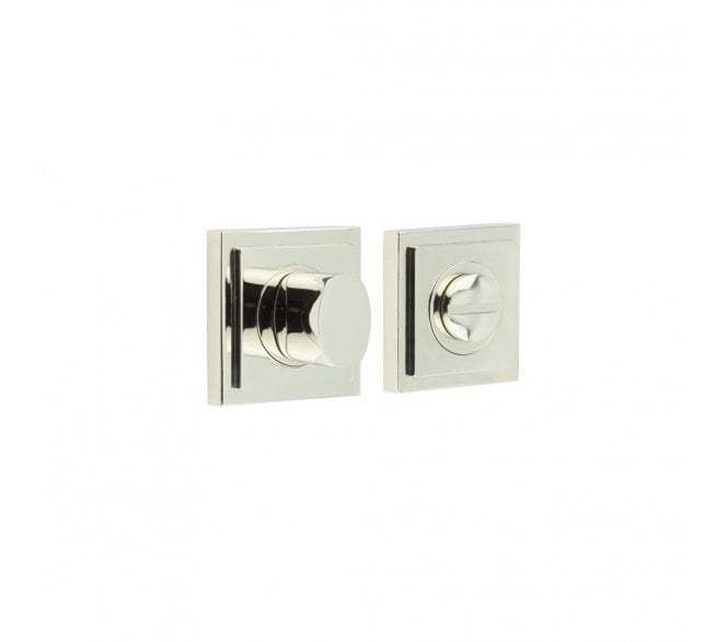 Burlington BUR81 Bathroom Turn & Release On Stepped Plain Rose - Polished Nickel