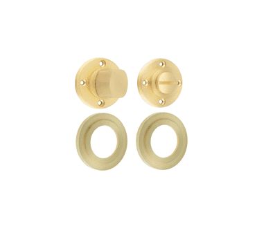 Burlington BUR81 Bathroom Turn & Release On Stepped Rose - Satin Brass