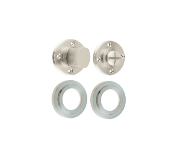 Burlington BUR81 Bathroom Turn & Release On Stepped Rose - Satin Nickel