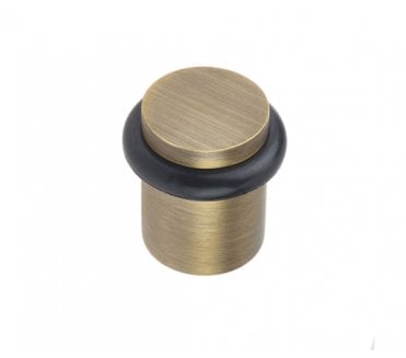 Burlington BUR960 Solid Brass Plain Floor Mounted Door Stop - Antique Brass