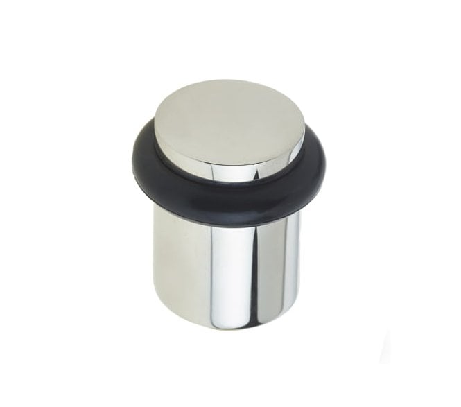 Burlington BUR960 Solid Brass Plain Floor Mounted Door Stop - Polished Nickel