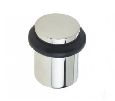 Burlington BUR960 Solid Brass Plain Floor Mounted Door Stop - Polished Nickel