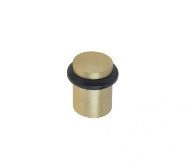 Burlington BUR960 Solid Brass Plain Floor Mounted Door Stop - Satin Brass