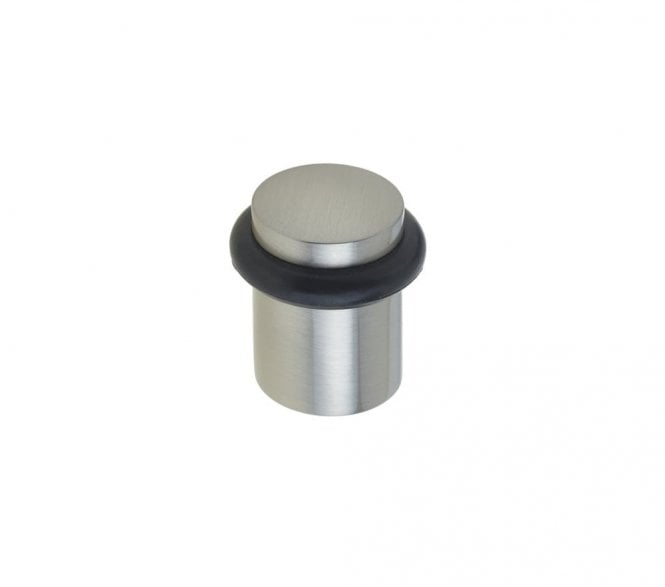 Burlington BUR960 Solid Brass Plain Floor Mounted Door Stop - Satin Nickel