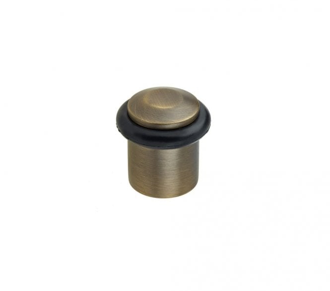 Burlington BUR961 Solid Brass Chamfered Floor Mounted Door Stop - Antique Brass