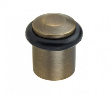 Burlington BUR961 Solid Brass Chamfered Floor Mounted Door Stop - Antique Brass
