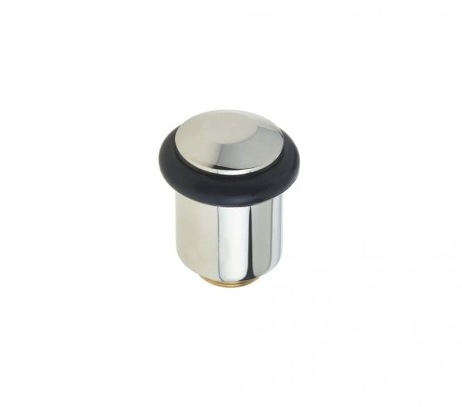 Burlington BUR961 Solid Brass Chamfered Floor Mounted Door Stop - Polished Nickel