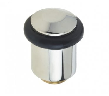 Burlington BUR961 Solid Brass Chamfered Floor Mounted Door Stop - Polished Nickel