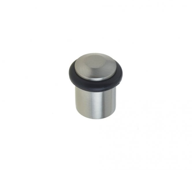 Burlington BUR961 Solid Brass Chamfered Floor Mounted Door Stop - Satin Nickel