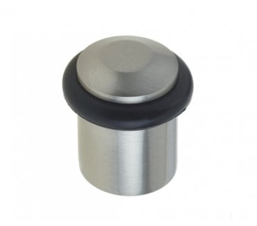 Burlington BUR961 Solid Brass Chamfered Floor Mounted Door Stop - Satin Nickel