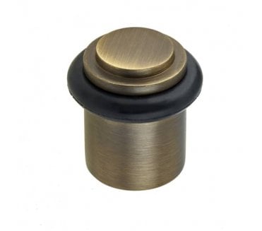 Burlington BUR962 Solid Brass Stepped Floor Mounted Door Stop - Antique Brass