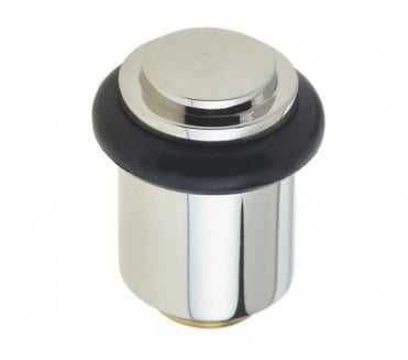 Burlington BUR962 Solid Brass Stepped Floor Mounted Door Stop - Polished Nickel