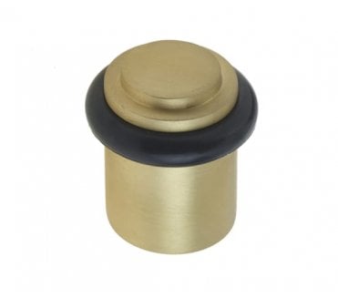 Burlington BUR962 Solid Brass Stepped Floor Mounted Door Stop - Satin Brass