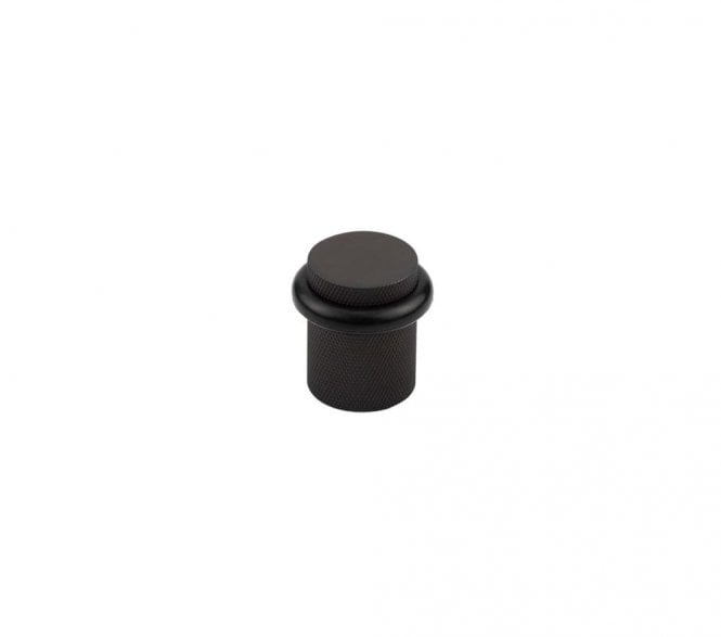Burlington BUR964 Solid Brass Knurled Floor Mounted Door Stop - Dark Bronze
