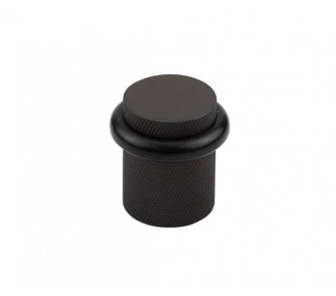 Burlington BUR964 Solid Brass Knurled Floor Mounted Door Stop - Dark Bronze