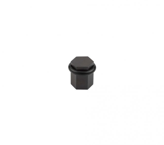 Burlington BUR965 Solid Brass Hexagonal Floor Mounted Door Stop - Dark Bronze