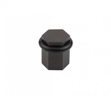 Burlington BUR965 Solid Brass Hexagonal Floor Mounted Door Stop - Dark Bronze