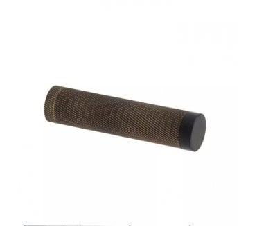 Burlington BUR968 Solid Brass Knurled Wall Mounted Door Stop - Antique Brass