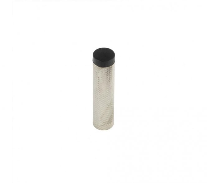 Burlington BUR968 Solid Brass Knurled Wall Mounted Door Stop - Polished Nickel