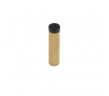 Burlington BUR968 Solid Brass Knurled Wall Mounted Door Stop - Satin Brass