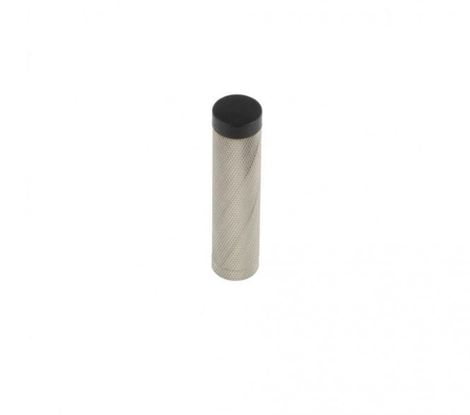 Burlington BUR968 Solid Brass Knurled Wall Mounted Door Stop - Satin Nickel