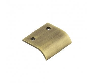 Burlington Curved Cabinet Edge Pulls - Antique Brass