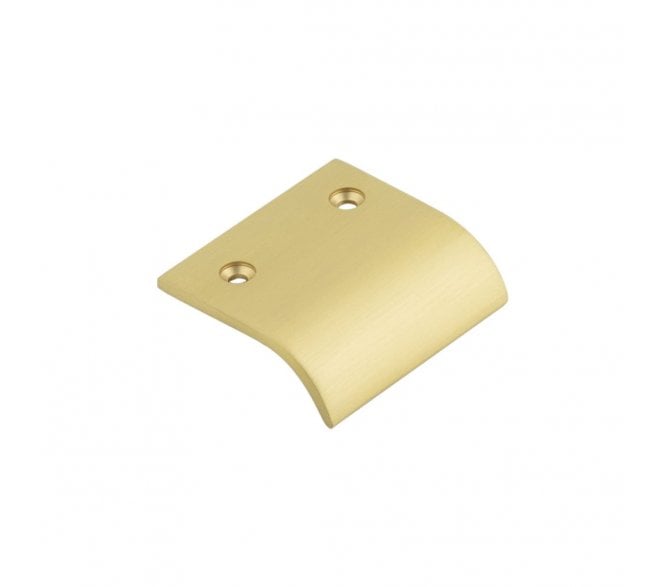 Burlington Curved Cabinet Edge Pulls - Satin Brass