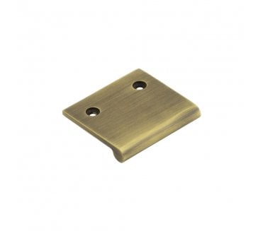 Burlington Flat Top Cabinet Edge Pulls - Antique Brass