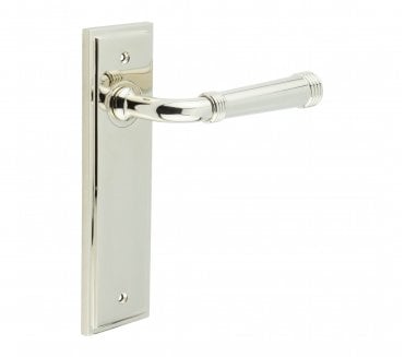 Burlington Highgate Door Handles On Backplate - Polished Nickel