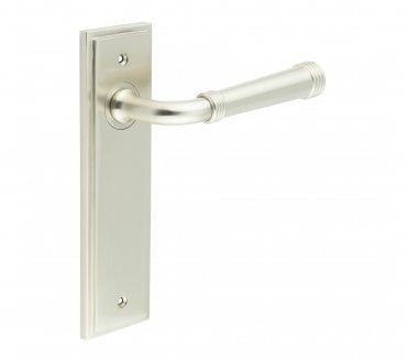 Burlington Highgate Door Handles On Backplate - Satin Nickel