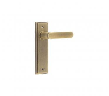 Burlington Kensington Door Handles On Backplate - Antique Brass