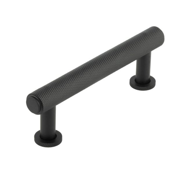 Burlington Piccadilly Knurled Cabinet Handles - Matt Black