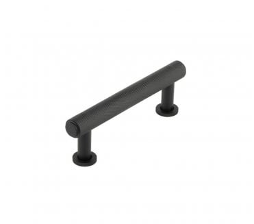 Burlington Piccadilly Knurled Cabinet Handles - Matt Black