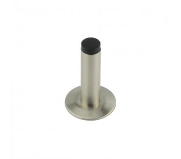 Burlington Plain Wall Mounted Door Stop On Chamfered Rose - Satin Nickel
