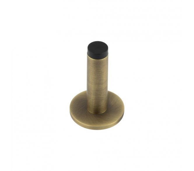 Burlington Plain Wall Mounted Door Stop On Plain Rose - Antique Brass