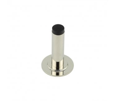 Burlington Plain Wall Mounted Door Stop On Stepped Rose - Polished Nickel