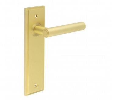 Burlington Richmond Door Handles On Backplate - Satin Brass