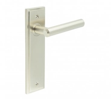 Burlington Richmond Door Handles On Backplate - Satin Nickel