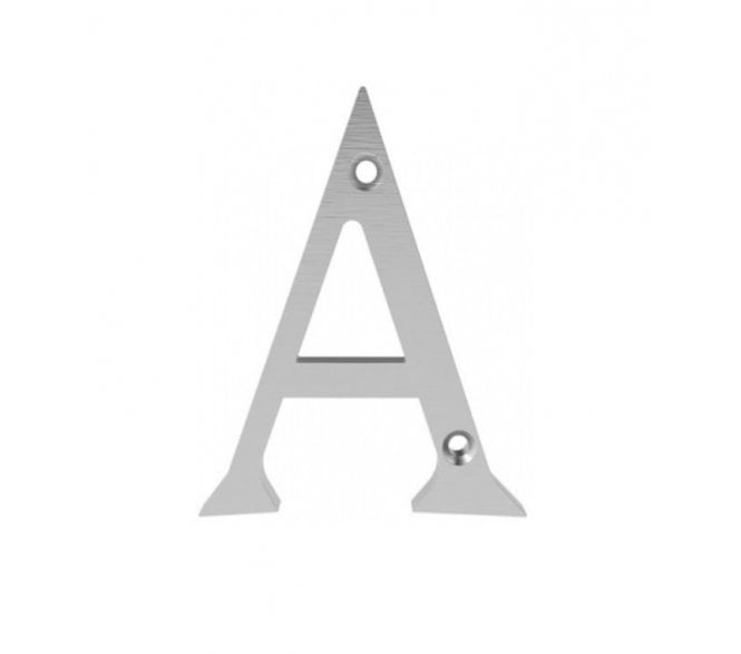 Carlisle Brass 53mm Door Letters (A-D) - Satin Chrome